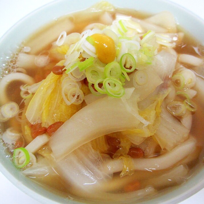 白菜と納豆のとろとろ煮込みうどん レシピ 作り方 By Mococo05 楽天レシピ